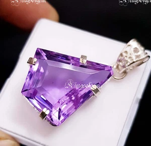 50+ CT AMATISTA BICOLOR PLATA ALEMANA SOLITARIO FORMA ELEGANTE PIEDRA PRECIOSA SUELTA - Imagen 1 de 5