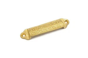 Brass Bin Pull Victorian Eastlake Bin Cup Pull Marine Cabinet Pull Boat Bin Pull - Picture 1 of 3
