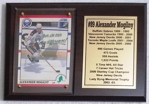 Buffalo Sabres Alexander Mogilny Hockey Card Plaque Cover