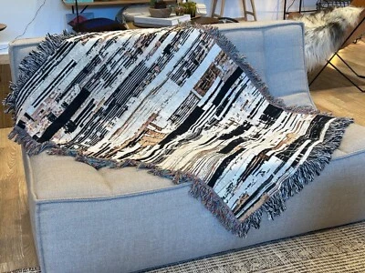 Woven Throw Blanket tapestry Abstract - Image 1 of 4