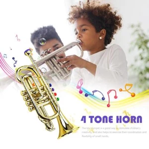 Professional Trumpet with 4 Colored Keys ABS Trumpet Toy Child For Children F0X7 - Picture 1 of 13