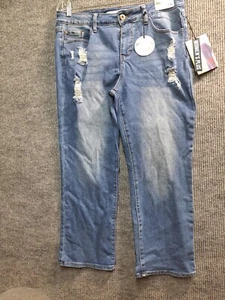 !IT Amanda Tummy Tuck High Rise Curvy Straight Jeans Sz 16 Inseam 27" NWT - Picture 1 of 7