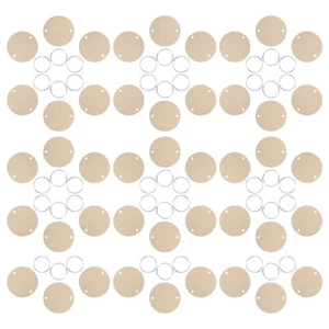 100pcs Wooden Circles Tags Wooden Round Slices Calendar Round Wooden Cutouts - Picture 1 of 12