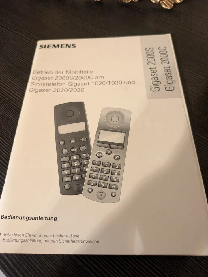 Siemens Gigaset 2000S 2000C Gebrauchsanweisung Bedienungsanleitung Handbuch - Bild 1 von 1