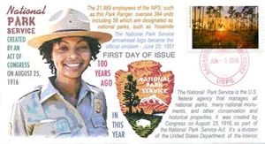 COVERSCAPE computer generated "National Parks" 2016 forever U/O fdc - Picture 1 of 1
