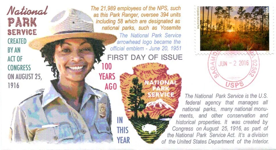 COVERSCAPE computer generated "National Parks" 2016 forever U/O fdc - Image 1 of 1