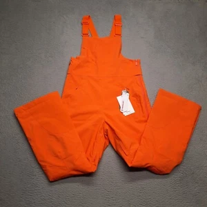 Halfdays Carson Bib Pants Women's Size Medium Orange Overalls Snow Ski Snowboard - Picture 1 of 9