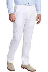 Lauren Ralph Lauren Mens UltraFlex Classic-Fit Linen Pants 38W x 32L White - NWT - Picture 1 of 4
