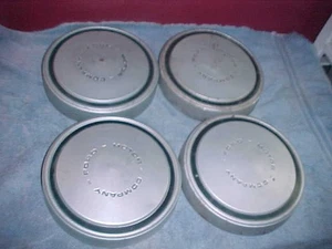 Ford Motor Company 2" Deep SET 10.5" Dog Dish Bowl Hubcaps Silver Slum Caps - Picture 1 of 5