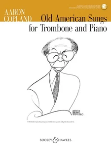 Aaron Copland Old American Songs for Trombone & Piano Sheet Music Book & Audio - Picture 1 of 1