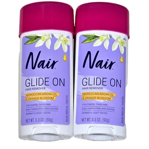 2er Pack Nair Glide On Haarentferner Marokkanisches Arganöl Orangenblüte Dick 3,3oz - Bild 1 von 1