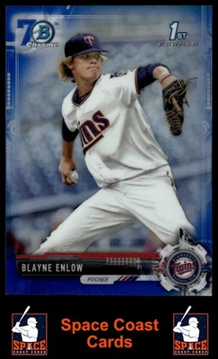 2017 Bowman Draft #BDC-63 Blayne Enlow Chrome Bowman 70th Logo #/200 - Image 1 of 2
