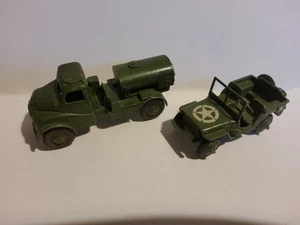 VINTAGE DINKY TOYS MILITARY,  USA JEEP AND WATER TANKER  - Picture 1 of 4