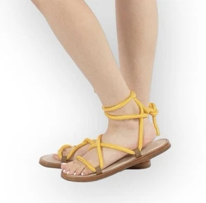 Sandalo donna infinito Rag & Bone colore giallo zafferano e marrone taglia 37 - Foto 1 di 5