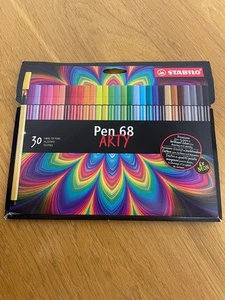 Premium Fibre-Tip Pen - STABILO Pen 68 - ARTY - Pack of 30 - Assorted Colours - Picture 1 of 3