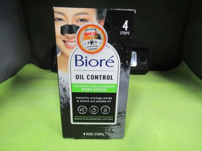 BIORE OIL CONTROL CHARCOAL DEEP CLEANSING PORE STRIPS LOT OF 3 - Image 1 of 3