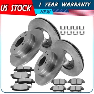 Front Rear Rotors Ceramic Pads For 2013 - 2015 Hyundai Sonata Kia Optima Solid - Bild 1 von 22