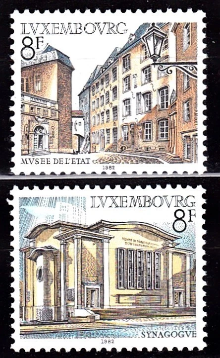 LUXEMBOURG #676-677 MNH STATE MUSEUM & SYNAGOGUE OF LUXEMBOURG - Image 1 of 1