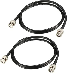 uxcell RG58 Coaxial Cable with BNC Male to Connectors 4 Feet, Gold - Picture 1 of 5