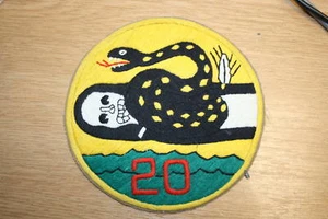 US NAVY WW2 MOTOR TORPEDO BOAT MTB SQUADRON JACKET PATCH RON 20 - Picture 1 of 1