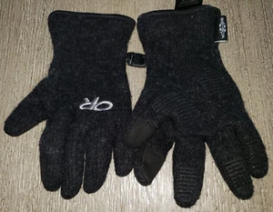 BOYS OR OUTDOOR RESEARCH BLACK GLOVES size 4 SENSOR SUPER COND! GRIPPERS ON PALM - Picture 1 of 2