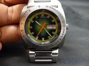Increíble llamativo Fossil Blue 100M de colección, ¡combinación de colores muy trasera!¡! - Imagen 1 de 10