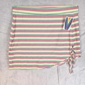 Pride Striped Skirt Adult XXL Elastic Waist Stretch Multicolor - Picture 1 of 7
