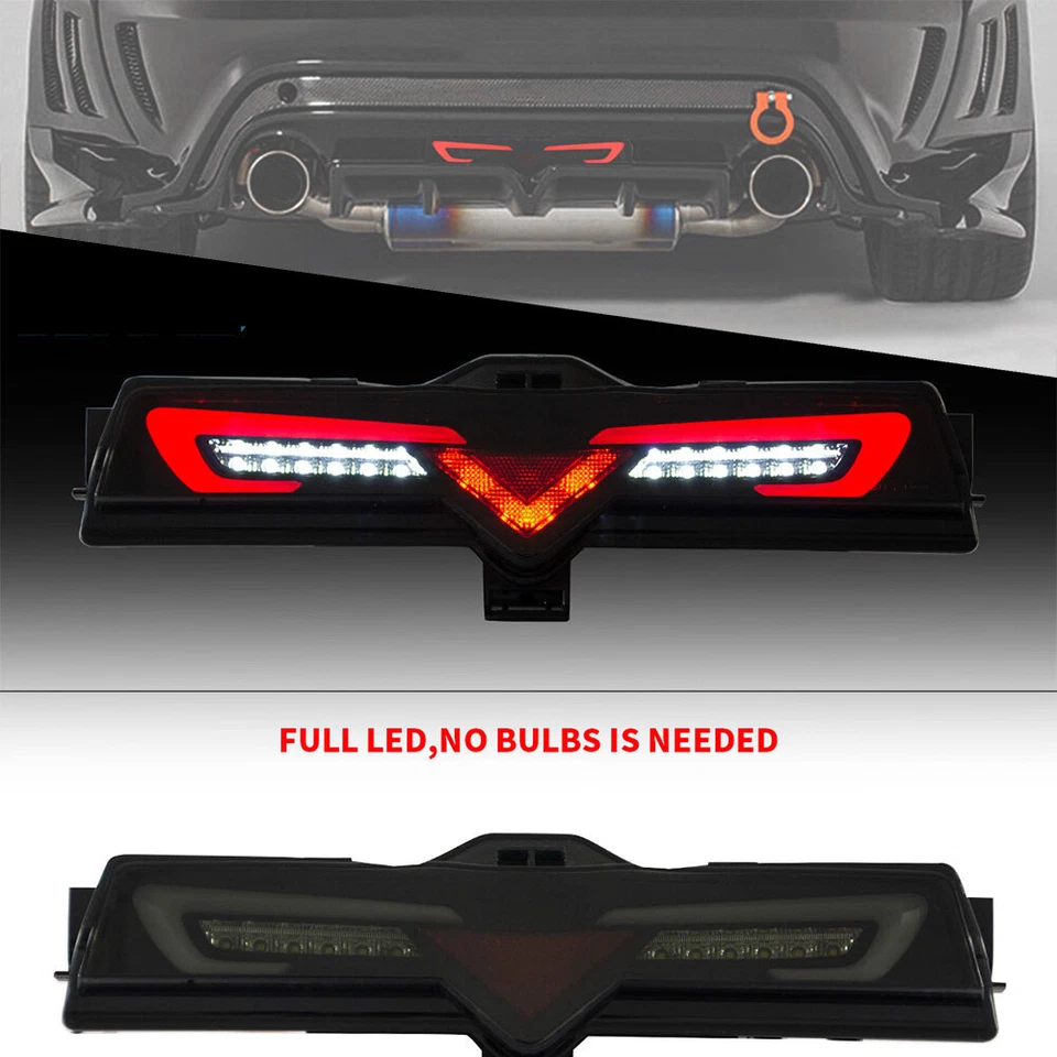 Smoked LED Rear Bumper Reverse Brake Lamp Fog Light For Toyota GT86 Subaru BRZ - image 1 of 4