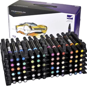 NEW 72 Prismacolor Premier Double Sided Art Markers Brush Chisel Tip Dual End - Picture 1 of 3