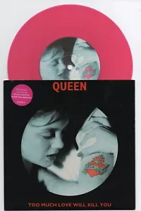 QUEEN - TOO MUCH LOVE WILL KILL YOU 7" EX+/EX+ Rare Limited Edition Pink Vinyl - Picture 1 of 2