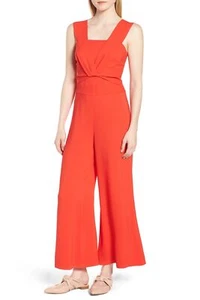 Lewit 152453 Women's Twist Detail Jumpsuit Sleeveless Red Poppy Sz. 16 - Picture 1 of 2