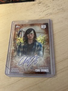 2017 Topps The Walking Dead Chandler Riggs Carl Grimes Autograph 18/99