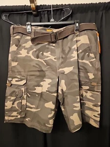 Lee Men's Belted Wyoming Cargo Shorts CAMO SIZE 40 - Picture 1 of 5