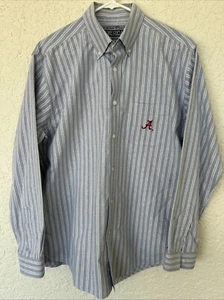 New J. America ALABAMA CRIMSON TIDE Logo Men's Gray Long Sleeve Oxford Shirt XL - Picture 1 of 4