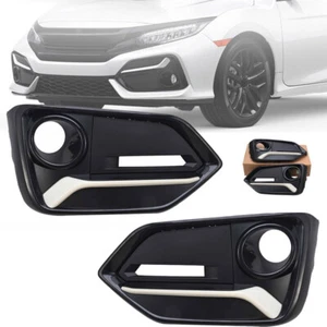2pcs Front Fog Light Cover LH+RH For Honda Civic 2017-2021 5 Door Hatchback - Picture 1 of 15