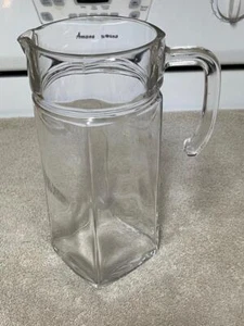 HERMOSA IMAGEN ALTA DE VIDRIO TRANSPARENTE MANEJADO, JARRA DE DISEÑO RARO COMO NUEVA #3 - Imagen 1 de 1