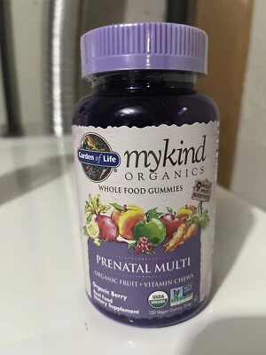 Vitaminas gomosas prenatales Garden of Life - 120 gomitas masticables de frutas reales Foto 1 de 3