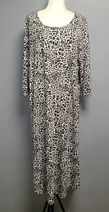 SOMA Cool Nights XL Long Sleepshirt Long Sleeve Divine Leopard Womens - Picture 1 of 15