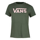 Vans Flying V Damen Crew T Shirt Thyme Green   Frauen T Shirt Mit Vans Logo