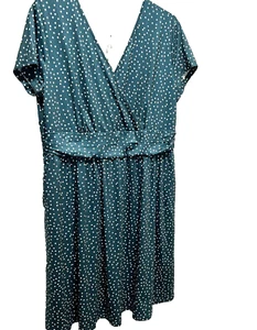 OUGES Women's Summer Short Sleeve V-Neck Short Party Dress with Pockets - 3XL - Picture 1 of 15