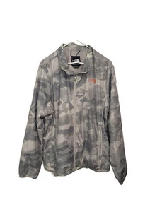 The North Face Womens Grey Camo Splatter Long Sleeve XL Mesh Lined Jacket - Picture 1 of 8