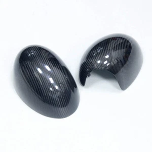 Carbon Fiber Side Mirror Cover Caps Replace for Mini R55-R61 w/ Manual Fold - Picture 1 of 4