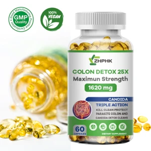 Apoyo Intestino y Colon 15 Días Limpieza Desintoxicación Alta Resistencia 60 CÁPSULAS Vegano - Imagen 1 de 9
