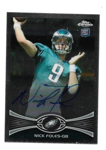 2012 Topps cromado Nick Foles autógrafo de novato Philadelphia Eagles #153 (nuevo y nuevo en conjunto) - Imagen 1 de 2