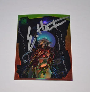 EVERETT HARTSOE AUTOGRAPHED Lethal Strike Refractor Sticker #3 RARE Sexy Woman - Picture 1 of 1