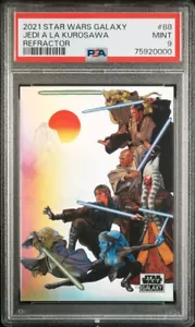 2021 Topps Chrome Star Wars Galaxy Jedi a la Kurosawa #88 Refractor PSA 9 - Picture 1 of 2