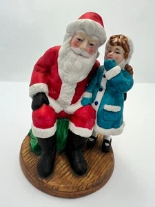 Babbo Natale con Bambina Gioia di Natale Edizione Limitata Heritage House 1990 - Foto 1 di 10
