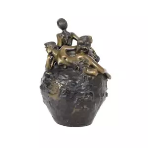 Emanuel Villanis Bronze Figural Planter/Jardiniere "Vase Meditation" REDUCED - Picture 1 of 11