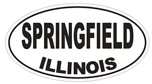 Pegatina ovalada para parachoques Springfield Illinois o pegatina para casco D1663 euro ovalada - Imagen 1 de 1