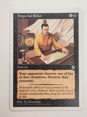 Imperial Edict Portal Three Kingdoms NM Black Common MAGIC MTG CARD Vintage - Image 1 of 2
